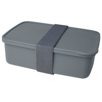 Picture of DOVI RECYCLED PLASTIC LUNCH BOX in Grey