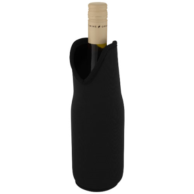 Picture of NOUN RECYCLED NEOPRENE WINE SLEEVE HOLDER in Solid Black.