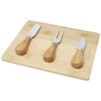 Picture of EMENT BAMBOO CHEESE BOARD AND TOOLS in Natural