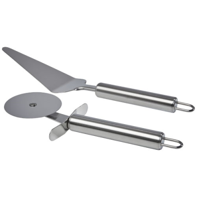Picture of TAGLY 2-PIECE PIZZA SET in Silver.
