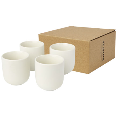 Picture of MALE 4-PIECE 90 ML ESPRESSO CUP in White