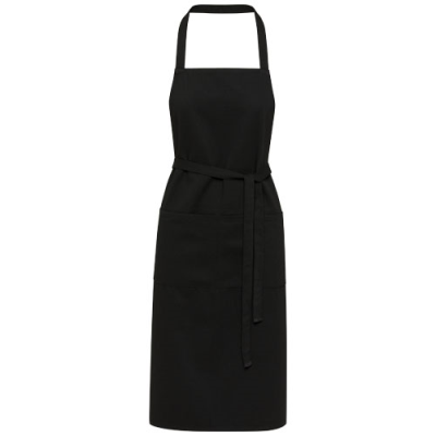 Picture of SHARA 240 G & M2 AWARE™ RECYCLED APRON in Solid Black.