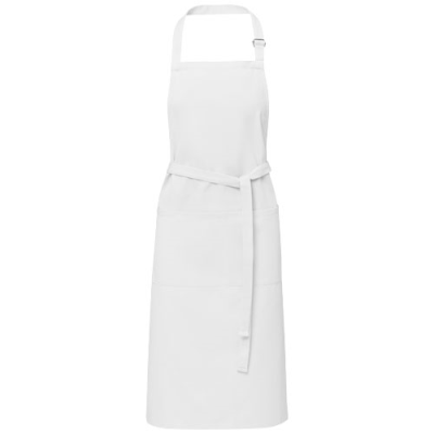 Picture of ANDREA 240 G & M² APRON with Adjustable Lanyard in White.