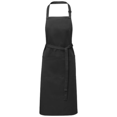 Picture of ANDREA 240 G & M² APRON with Adjustable Lanyard in Solid Black.