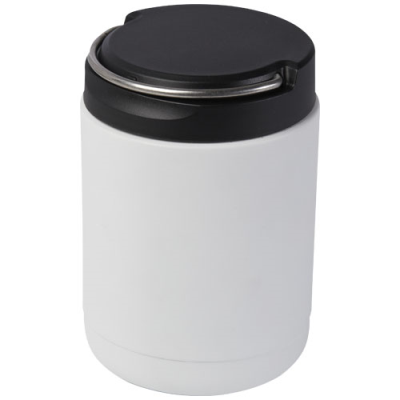 Picture of DOVERON 500 ML RECYCLED STAINLESS STEEL METAL THERMAL INSULATED LUNCH POT in White.