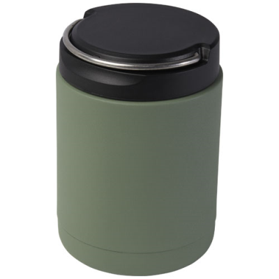 Picture of DOVERON 500 ML RECYCLED STAINLESS STEEL METAL THERMAL INSULATED LUNCH POT in Heather Green