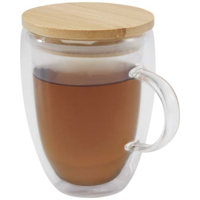 Picture of LEONA 350 ML GLASS CUP with Bamboo Lid