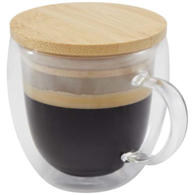 Picture of LENORA 250 ML GLASS CUP with Bamboo Lid