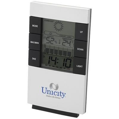 Picture of COMO DESK WEATHER STATION with Alarm Clock in Silver
