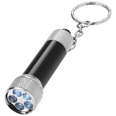 Picture of DRACO LED KEYRING CHAIN LIGHT in Solid Black & Silver