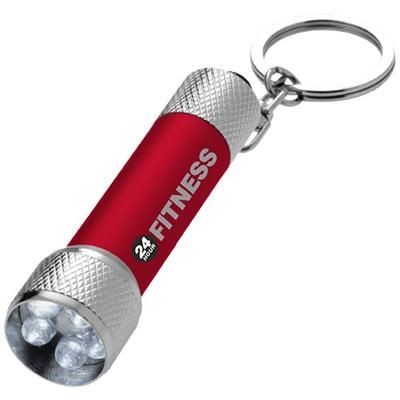 Picture of DRACO LED KEYRING CHAIN LIGHT in Red-silver