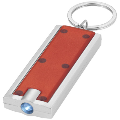 Picture of CASTOR LED KEYRING CHAIN LIGHT in Red-silver