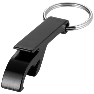 Picture of TAO BOTTLE AND CAN OPENER KEYRING CHAIN in Solid Black.