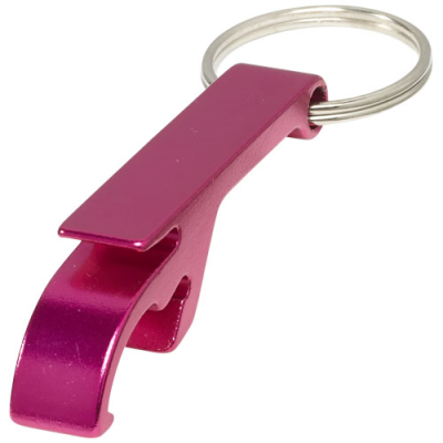 Picture of TAO BOTTLE AND CAN OPENER KEYRING CHAIN in Magenta.