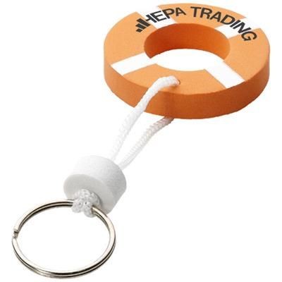 Picture of LIFESAVER FLOATING KEYRING CHAIN in Orange-white Solid