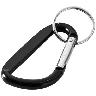 Picture of TIMOR CARABINER KEYRING CHAIN in Black Solid