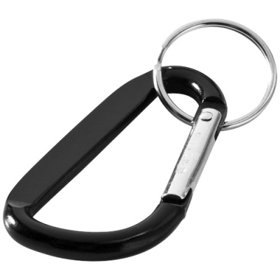 Picture of TIMOR CARABINER KEYRING CHAIN in Solid Black.