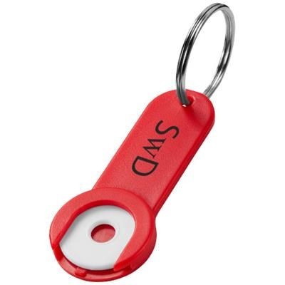 Picture of SHOPPY COIN HOLDER KEYRING CHAIN in Red