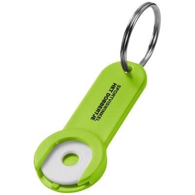 Picture of SHOPPY COIN HOLDER KEYRING CHAIN in Lime