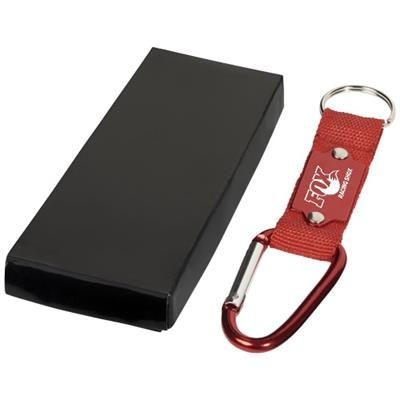 Picture of STRAP CARABINER KEYRING CHAIN in Red
