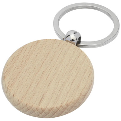 Picture of GIOVANNI BEECH WOOD WOOD ROUND KEYRING CHAIN in Natural