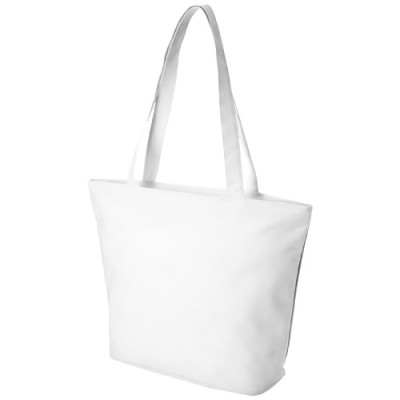 Picture of PANAMA ZIPPERED TOTE BAG 20L in White.