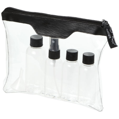 Picture of MUNICH AIRLINE APPROVED TRAVEL BOTTLE SET in Solid Black
