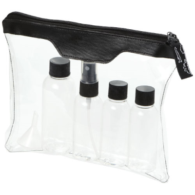 Picture of MUNICH AIRLINE APPROVED TRAVEL BOTTLE SET in Solid Black.