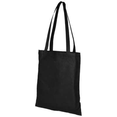 ZEUS LARGE NON-WOVEN CONVENTION TOTE BAG 6L in Solid Black.