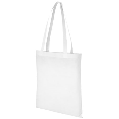 ZEUS LARGE NON-WOVEN CONVENTION TOTE BAG 6L in White.
