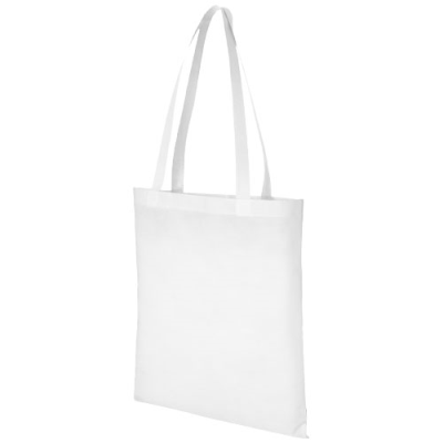 Picture of ZEUS LARGE NON-WOVEN CONVENTION TOTE BAG 6L in White