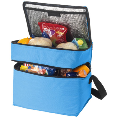 Picture of OSLO 2-ZIPPERED COMPARTMENTS COOL BAG 13L in Process Blue