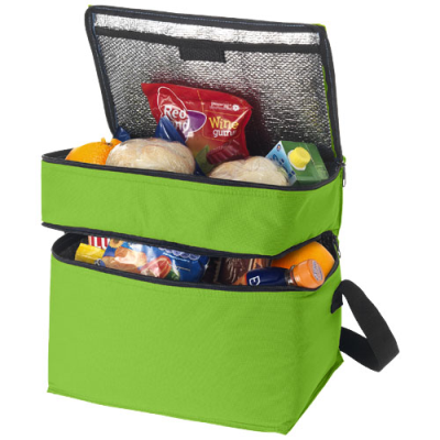 Picture of OSLO 2-ZIPPERED COMPARTMENTS COOL BAG in Lime