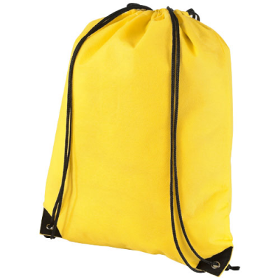 Picture of EVERGREEN NON-WOVEN DRAWSTRING BAG 5L in Yellow.