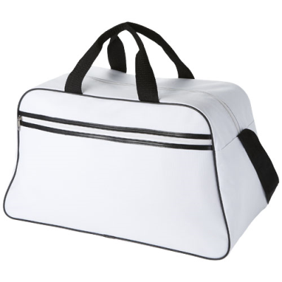 Picture of SAN JOSE 2-STRIPE SPORTS DUFFLE BAG 30L in White & White