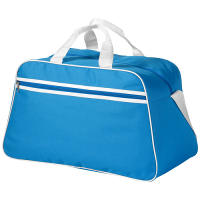 Picture of SAN JOSE 2-STRIPE SPORTS DUFFLE BAG 30L in Process Blue & White