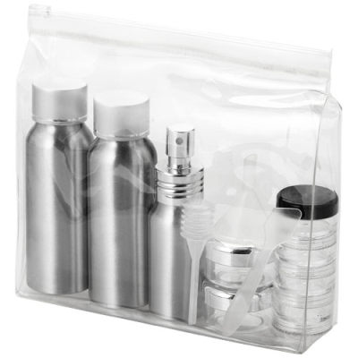 Picture of FRANKFURT AIRLINE APPROVED TRAVEL BOTTLE SET in Silver.