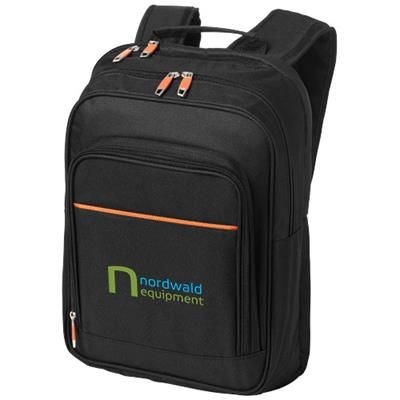 Picture of HARLEM 14 LAPTOP BACKPACK RUCKSACK in Black Solid