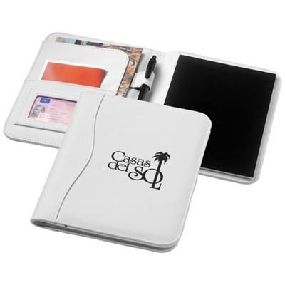 Picture of EBONY A5 PORTFOLIO in White Solid