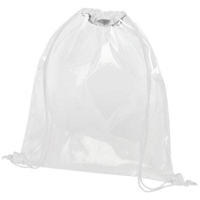 Picture of LANCASTER CLEAR TRANSPARENT DRAWSTRING BAG 5L in White & Clear Transparent Clear Transparent.