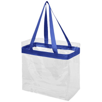 Picture of HAMPTON CLEAR TRANSPARENT TOTE BAG 13L in Royal Blue & Clear Transparent Clear Transparent.