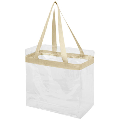 Picture of HAMPTON CLEAR TRANSPARENT TOTE BAG 13L in Khaki & Clear Transparent Clear Transparent