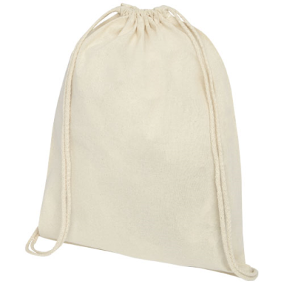 Picture of OREGON 100 G & M² COTTON DRAWSTRING BAG 5L in Natural.