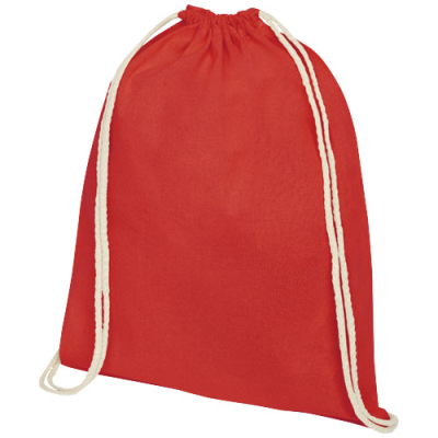 Picture of OREGON 100 G & M² COTTON DRAWSTRING BACKPACK RUCKSACK 5L in Red