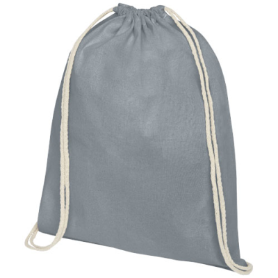 Picture of OREGON 100 G & M² COTTON DRAWSTRING BAG 5L in Grey