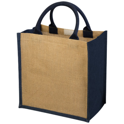 Picture of CHENNAI JUTE TOTE BAG 16L in Natural & Navy