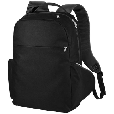 Picture of SLIM 15 INCH LAPTOP BACKPACK RUCKSACK 15L in Solid Black.
