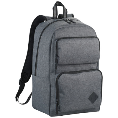 Picture of GRAPHITE GREY DELUXE 15 INCH LAPTOP BACKPACK RUCKSACK 20L in Heather Grey.