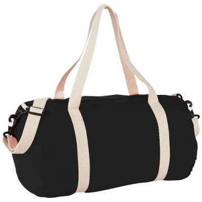 Picture of COCHICHUATE COTTON BARREL DUFFLE BAG 25L in Solid Black.