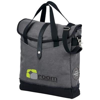 Picture of HUDSON 14 LAPTOP TOTE BAG in Grey-black Solid